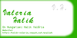 valeria halik business card